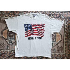 Vintage USA 2002 United States Flag Patriotic Shirt XL
